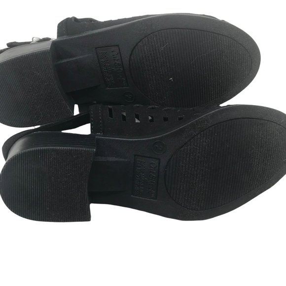 Cat And Jack Girl's Size 2 Open Toe Strap Shoes Black New With Tags - Picture 4 of 12